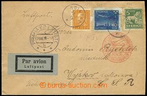 71518 - 1933 Let-dopis do ČSR, vyfr. zn. Mi.175, 183 a 213, kašet 