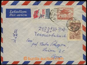 71976 - 1956 dopis do ČSR, DR PHYONGYANG 19.2.56, tříznámková f