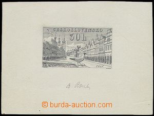 72042 - 1954 print original gravure stamp. Pof.808, black on white p
