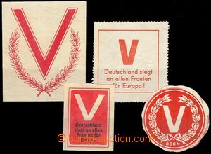 72070 - 1941 comp. 4 pcs of propagandistic labels to action VIKTORIA