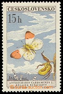 72147 - 1961 Pof.1217/II., Butterflies, mint never hinged, c.v.. 300