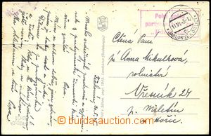 72168 - 1945 pohlednice bez frankatury s rámečkovým razítkem  Po