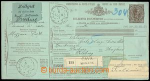 72221 - 1891 whole parcel card with L útržkem, Mi.AP2 III., CDS CA