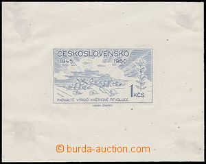 72460 - 1960 otisk rytiny k návrhu známky Patnáct let květnové 