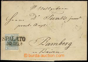 72548 - 1850 folded letter with the first issue 9 Kreuzer T I., ligh