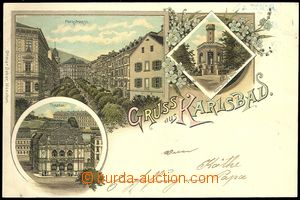 72876 - 1896 KARLOVY VARY (Karlsbad) - litografická koláž; DA, pr