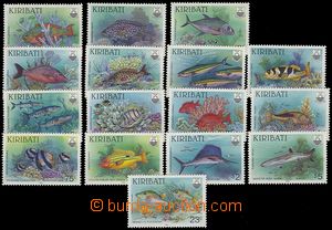 73066 - 1990 Mi.544-558, 570,  Fishes, complete set + 1, mint never 