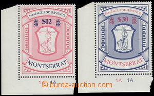 73086 - 1983 Mi.511-512, Allegory, corner pieces, plate mark 1A, min