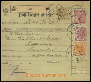 73129 - 1905 dispatch note for parcel franked stamp. Mi.109,113,118,