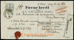 73159 - 1868 přepravní list pro balík, období těsně po rakousk