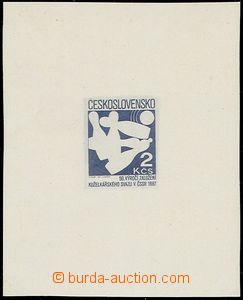 73235 - 1987 ZT známky Pof.2779, v šedomodré barvě na silnějš