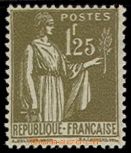 73239 - 1932 Mi.281 postage stmp 1,25Fr Allegory peace, lightly hing