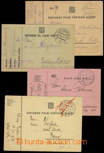 73396 - 1938 comp. 4 pcs of PC field post, with CDS FP č.3b/ 22.X.3