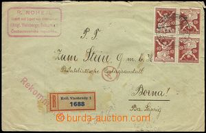 73511 - 1922 R dopis zaslaný z Prahy do Německa, vyfr. zn. Pof.154