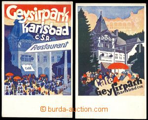 73521 - 1925 KARLOVY VARY (Karlsbad) - sestava 2ks reklamních pohle