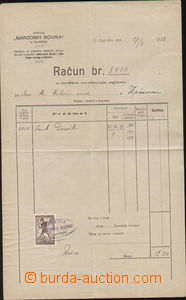 73596 - 1919 úřední tiskopis (distribuce novin), místo kolku pou