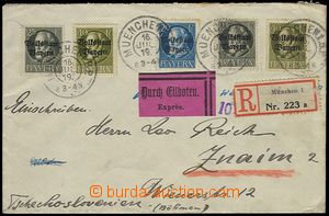 73807 - 1919 Registered and Express letter sent from Munich (Münche