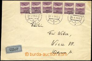 73859 - 1939 air-mail letter to Vienna, franked with. forerunner Cze