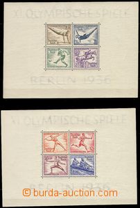 74010 - 1936 Mi.Bl.5z + Bl.6z, souvenir sheets Olympic Games Berlin 