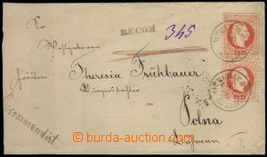 74043 - 1867 Mi.U44, postal stationery cover sent as Reg, uprated. 5