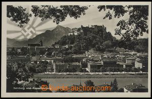 74044 - 1938 SALZBURG vom Kapuzinerberg, collage with swastika as ri