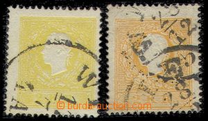 74072 - 1858 The 2nd issue., Mi.10 II., comp. 2 pcs of stamps, brigh