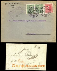 74131 - 1850-1910 sestava 2ks dopisů, 1x s raz. aPrag do Verony, 1x