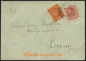 74212 - 1918 letter franked with. Austrian stamps Mi.187, 221, CDS T