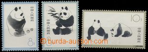 74402 - 1963 Mi. 736-738, Giant Panda, perforated, c.v.. 95€, good