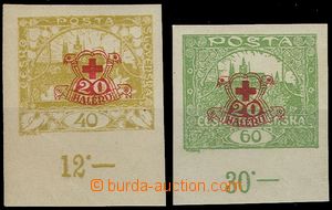 74673 -  Pof.170Nc,171Nc, both imperforated with lower margin and co