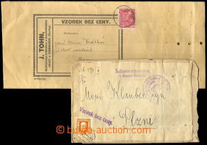 74686 - 1910-27 SAMPLE WITHOUT VALUE  comp. 2 pcs of letters, 1x Aus