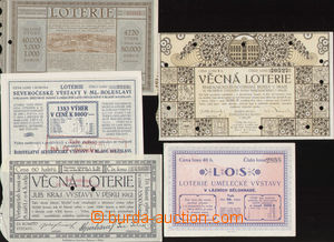 74692 - 1905-13 RAKOUSKO-UHERSKO  sestava 5ks losů, 1x s otvory, za