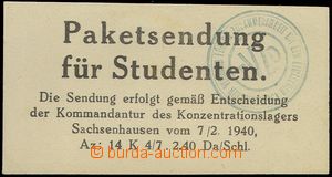 75159 - 1940 C.C. SACHSENHAUSEN, admission label for action  Balíky