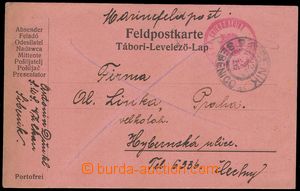 75183 - 1916 S.M.S. VULKAN, round red postmark with eagle,  diameter