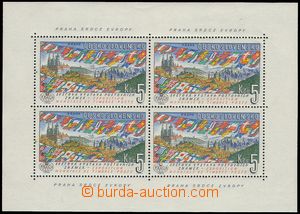 75557 - 1962 Pof.A1216, miniature sheet PRAGA 1962, so-called. linen