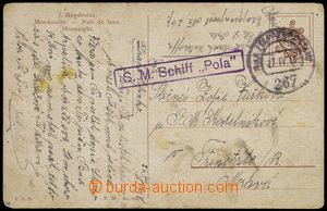 75593 - 1918 S.M.SCHIFF POLA, modré rámečkové raz. ( malý výsk