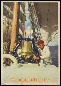 75618 - 1944 sailor with ship zvonem, German color repro-photo, Us p