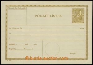 75781 - 1930 CPL3A, podací lístek na telegram, kresba B, vzácná 
