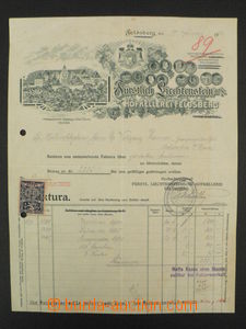 75879 - 1928 hlavičkový účet, firma Fürstlich Liechtenstein'sch