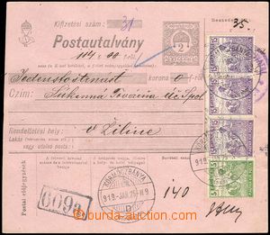 75973 - 1919 CPŘ57b larger part Hungarian credit notes 2f, 8 addres