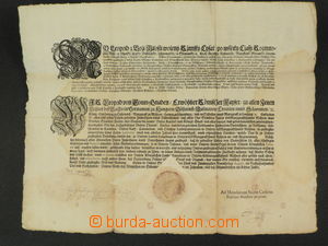 75998 - 1664 výnos emperor Leopold about/by designation prince of F