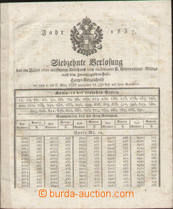 76007 - 1837 AUSTRIA  slosovací document, decorated heading with ea