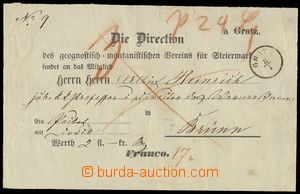 76032 - 1860? AUSTRIA  private printed freight letter for railroad, 