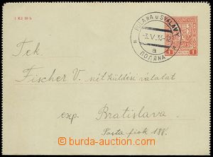 76056 - 1933 letter-card CZL 2C posted in territory of Carpathian Ru