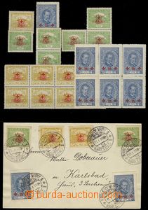 76100 -  Pof.170-172 ST, selection of 22 pcs of stamps, single and b
