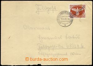 76186 - 1945 AGRAMER AUFDRUCK (overprint)  letter FP with Mi.10Bb I/