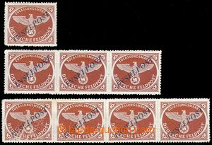 76193 - 1944 AGRAMER AUFDRUCK (overprint)  Mi.10Bb plate I/1, comp. 