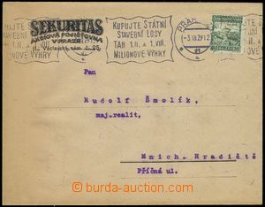 76242 - 1929 Maxa S38, obálka firmy Sekuritas, vyfr. zn. s perfinem