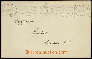 76249 - 1918 letter sent as printed matter paid/franked print MC FRA