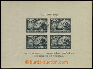 76303 - 1944 Mi.Bl.4, aršík Blokáda Leningradu, razítko z ochoty